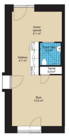 studiolejlighed i Aalborg